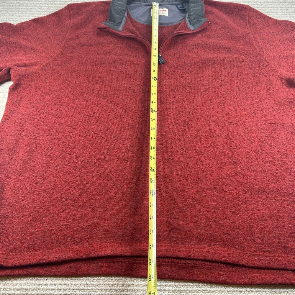 Wrangler Authentics Quarter Zip Pullover‎ Mens 2XL Zinfandel Heather Rugged